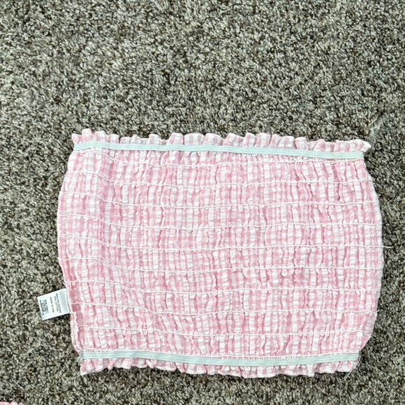 Altar’d State Pink Gingham Tube Top and Shorts Set - Picture 11 of 11